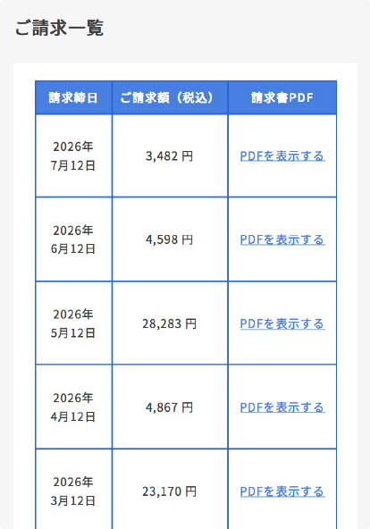 お客さまサポートページ